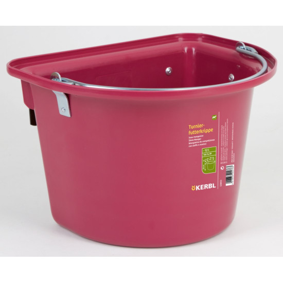 Hanging Feed Bucket for Horses - ROSE PINK COLOR